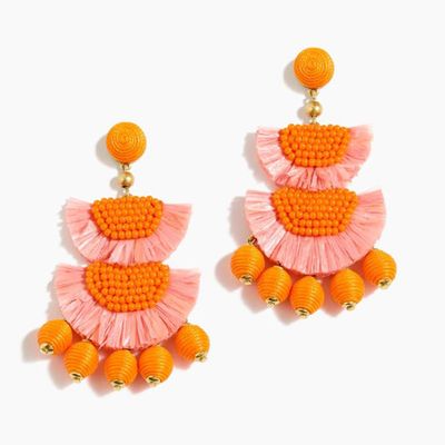 Bead And Raffia Earrings from J Crew