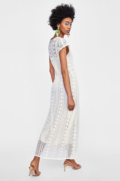 V-Neck Crochet Dress from Zara
