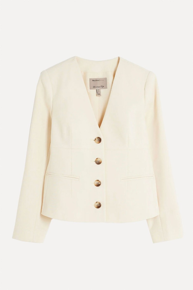 Petite Button Front Blazer from River Island