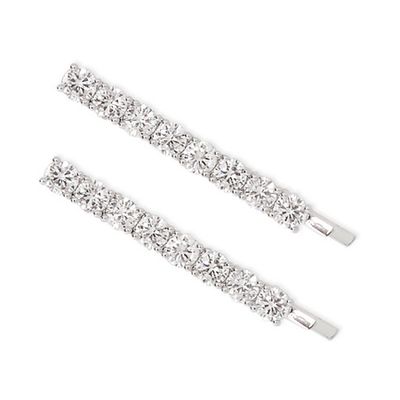 Silver-Tone Crystal Hair Slides from Kenneth Jay Lane