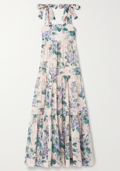 Cassia Floral-Print Cotton-Voile Midi Dress from Zimmermann