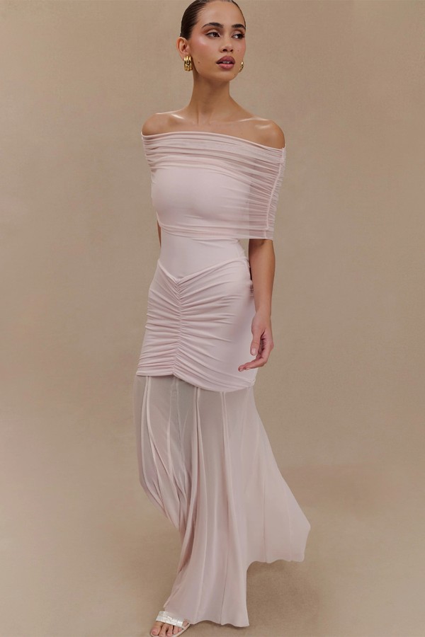 Off Shoulder Maxi Dress from Meshki