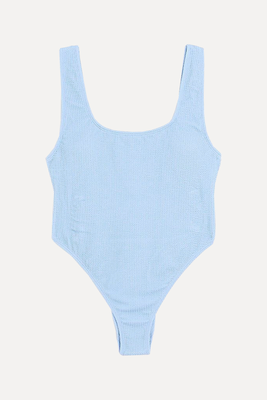 Textured Scoop Neck Swimsuit  from River Island