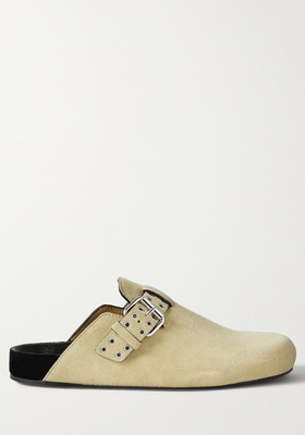 Mirvin Buckled Suede Slippers from Isabel Marant