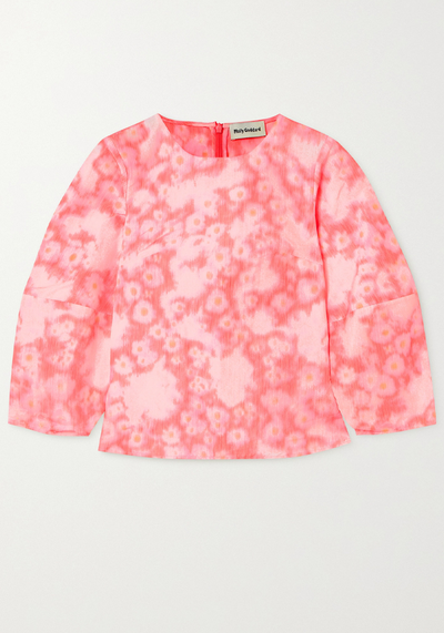 Letizia Printed Crepe Top from Molly Goddard