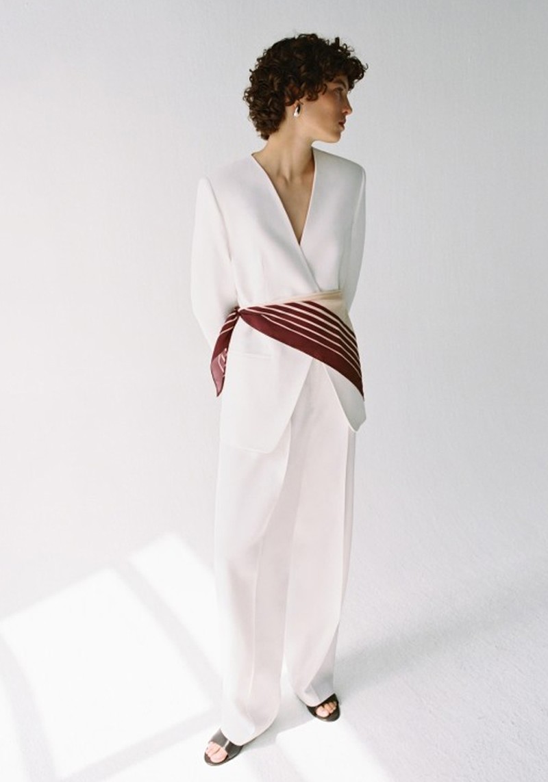 Striped Satin Scarf 