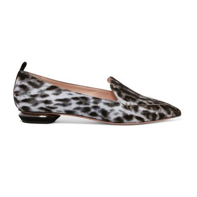Beya Leopard-Print Calf Hair Point-Toe Flats from Nicholas Kirkwood