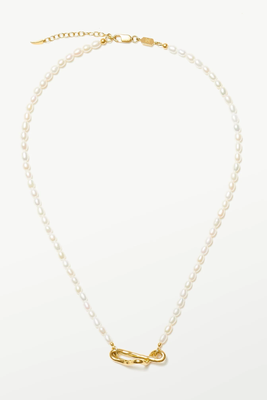 Molten Seed Pearl Knot Necklace