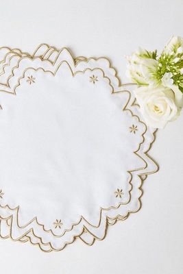 Gold Snowflake Placemats from Mrs Alice