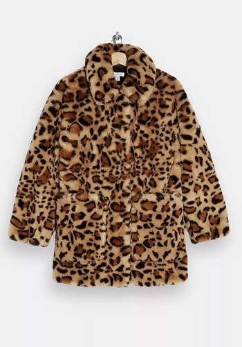 Leopard Print Faux Fur Jacket