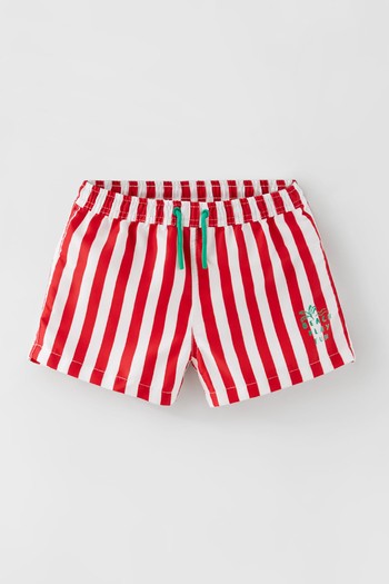 Striped Print Bermuda Shorts from Zara