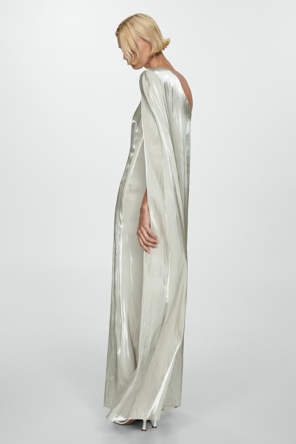 Asymmetrical Satin Dress from Mango