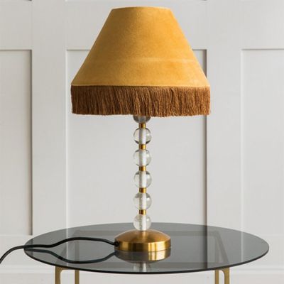 Ornate Velvet Fringed Table Lamp from Rose & Grey