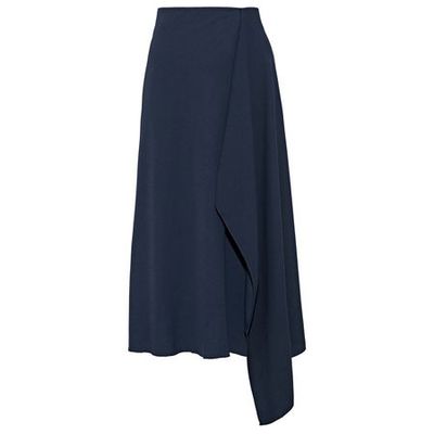 Madge Wrap-Effect Satin-Crepe Skirt from Iris & Ink