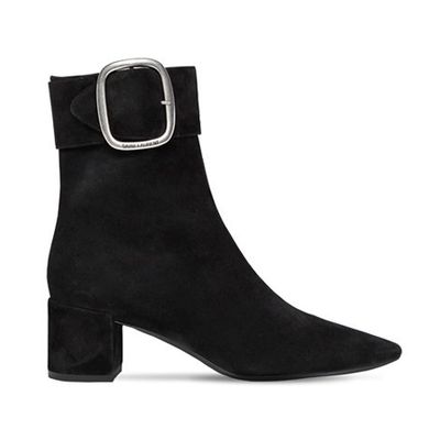 Joplin Buckled Suede Ankle Boots from Saint Laurent
