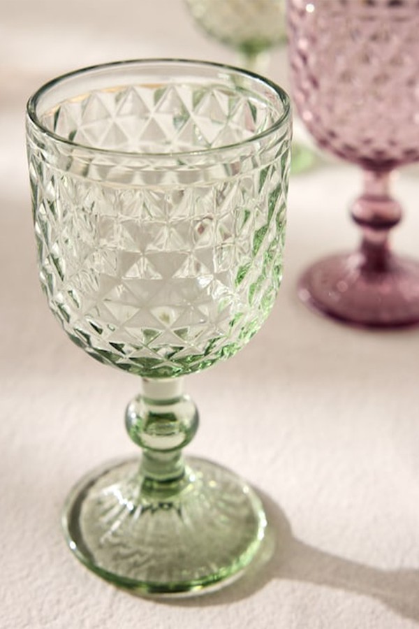 Set of 4 Multi Cassia Pressed Wine Glasses from NEXT HOME
