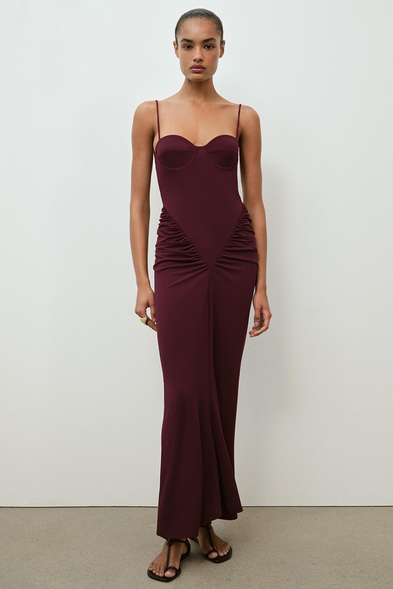 Draped Corsetry-Inspired Dress