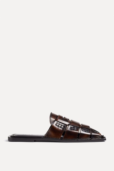 Burnished Leather Slippers from Acne Studios