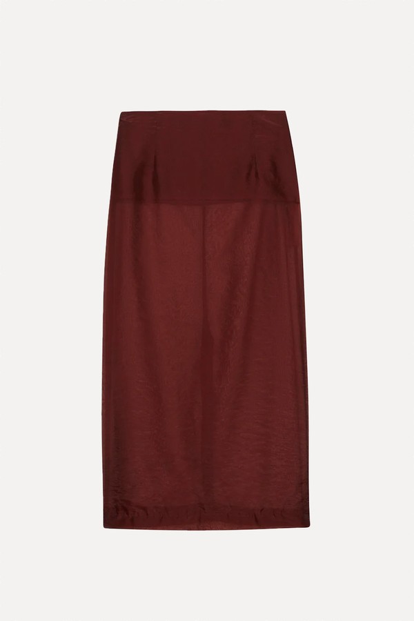 Calliope Semi Sheer Midi Skirt from The Frankie Shop
