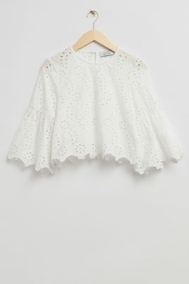 Broderie Anglaise Flared Blouse from & Other Stories