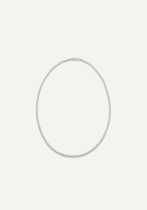 Classic Eternity Line Round Brilliant Diamond Necklace
