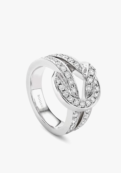 The Knot White Gold Diamond Ring