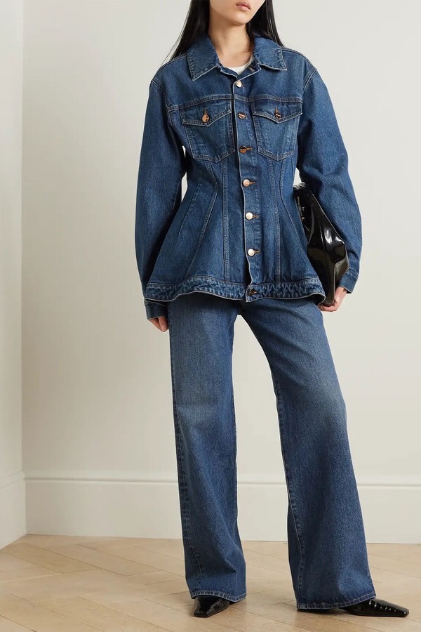 The Benning Organic Denim Peplum Jacket from Goldsign