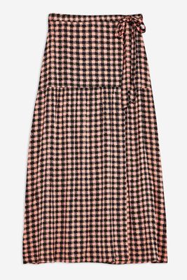 Check Wrap Midi Skirt from Topshop