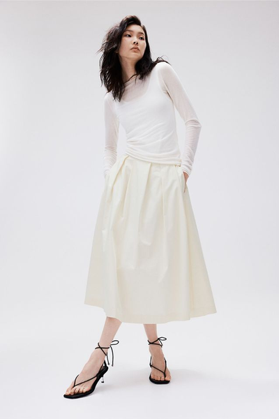 Pleated A-Line Skirt from H&M