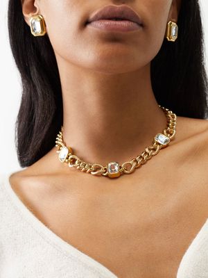 Belize Crystal & 18kt Gold-Plated Necklace, £189 (was £270) | By Alona
