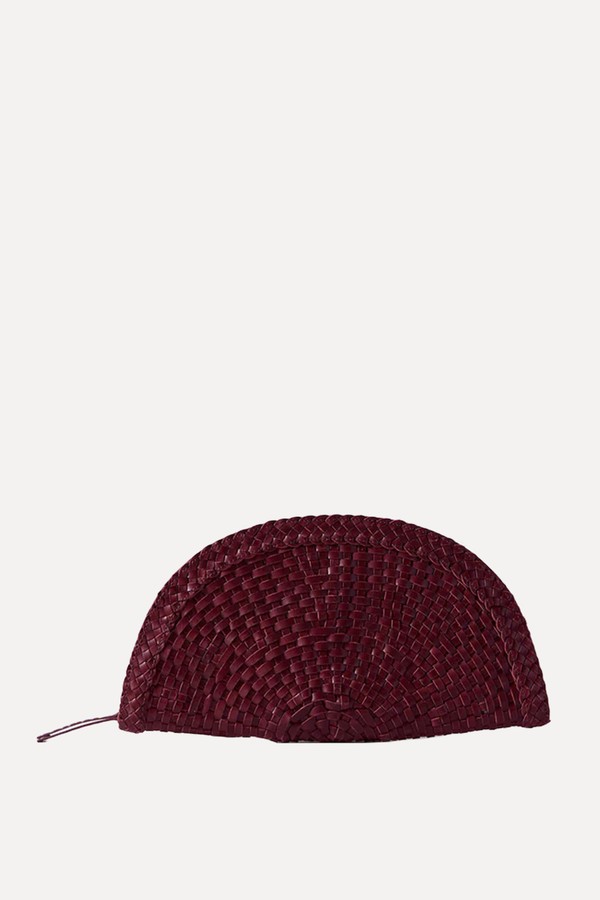 Bea Leather Woven Clutch from Mint Velvet