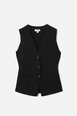 Longline Knitted Wool Waistcoat  from COS