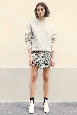 Leopard Crossover Mini Skirt