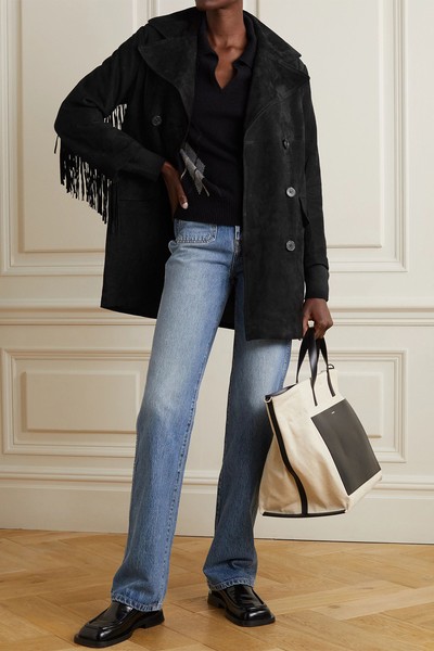 Joyce Fringed Suede Coat from Officine Générale