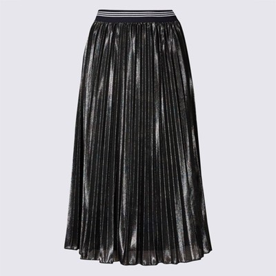 Sparkly Pleated Midi Skirt