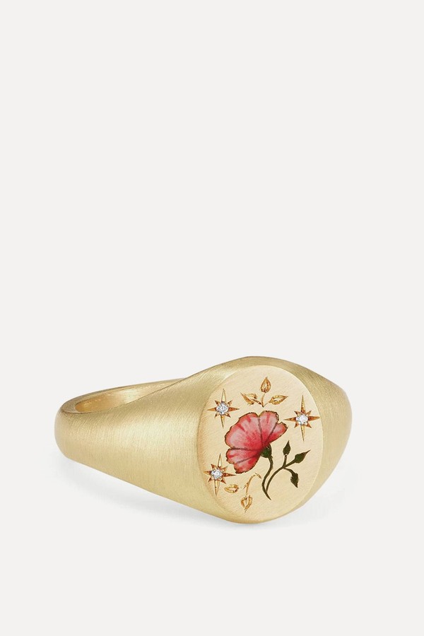 Rose & Diamond Ring