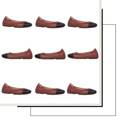 Leather Toe-Cap Ballet Pumps | £32 (were £80)