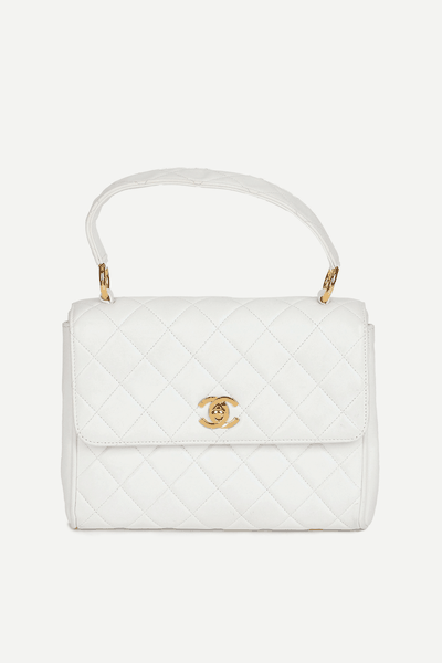 Quilted Lambskin Vintage Classic Kelly Top Handle Bag from Chanel