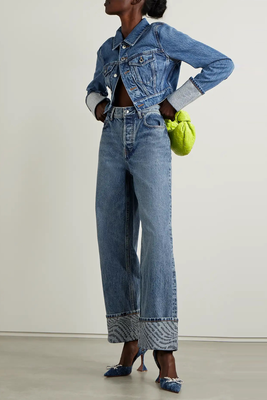 Printed High-Rise Wide-Leg Jeans from Alexander Wang