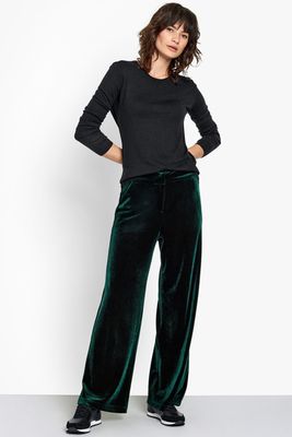 Wide Velour Trousers