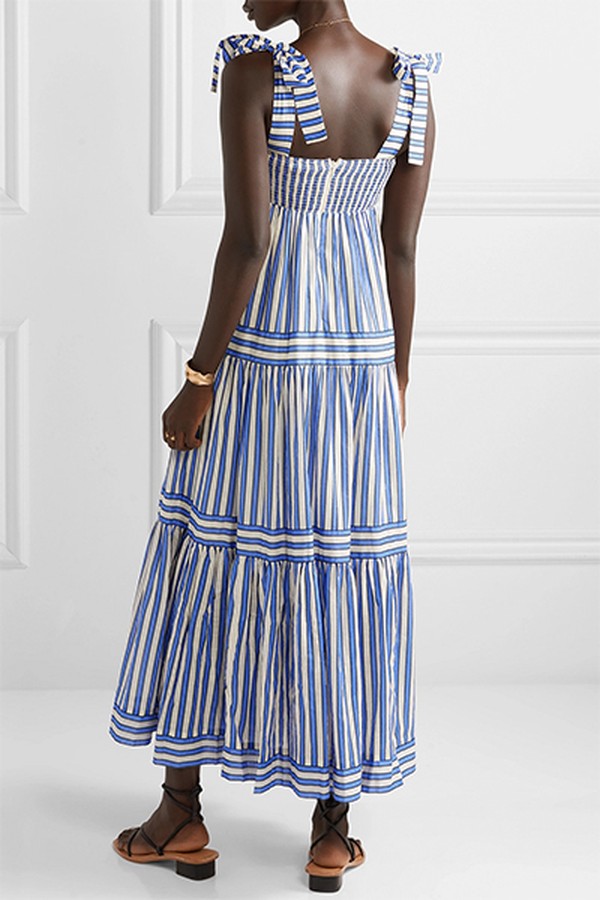 Verity Tiered Striped Cotton-Voile Maxi Dress from Zimmermann