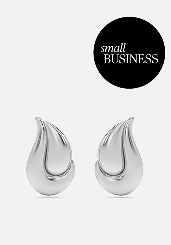 Drape Silver Earrings