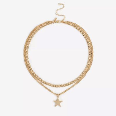 Star Charm Gold Multirow Necklace