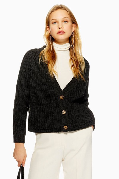 Buttton Crop Cardigan from Topshop