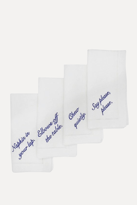 Miss Manners Dinner Napkins from Chefanie By Stephanie Nass