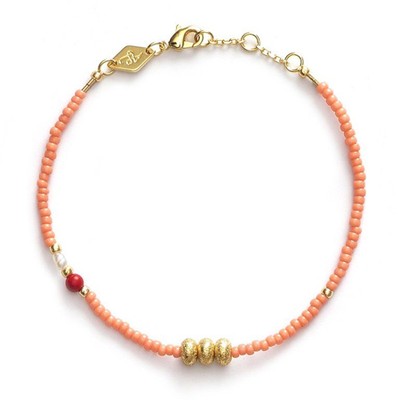 Wave Chaser Bracelet With Gold Leaves from Anni Lu