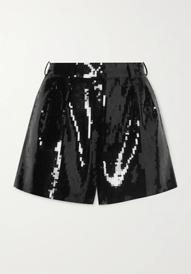 Sequinned Wool Shorts from Saint Laurent