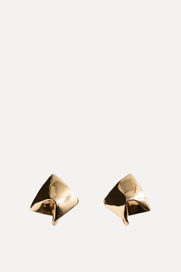 x from Irregular metallic earrings, £15.99 | Mango