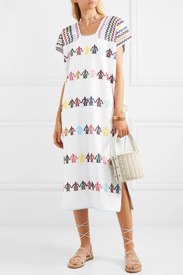 Embroidered Cotton Kaftan from Pippa Holt