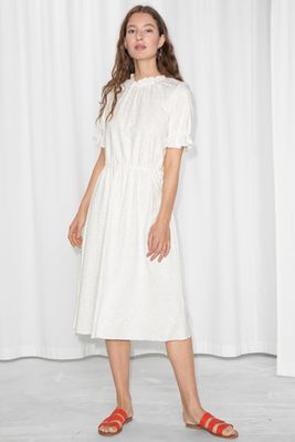Embroidered Eyelet Ruffled Dress from & Other Stories